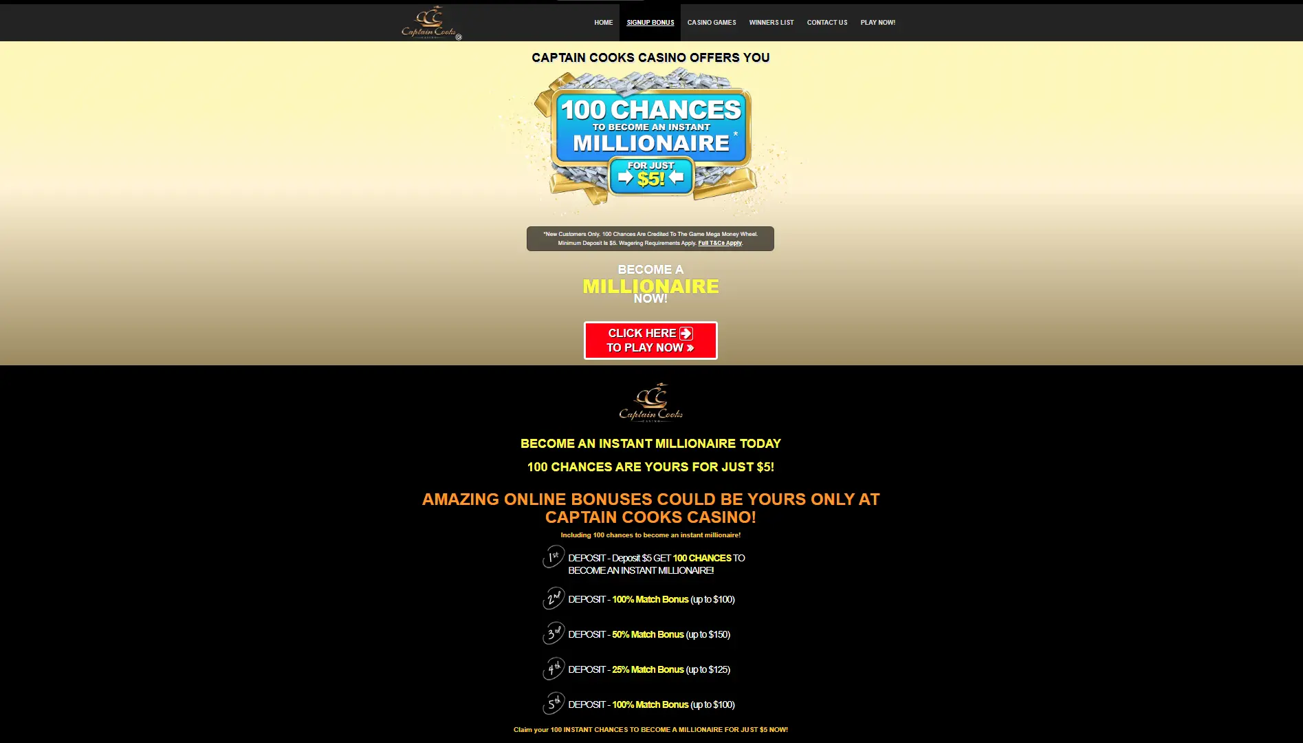 Captain Cooks casino in Canada